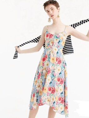 J.Crew SILK Floral Liberty Dress 4 NWOT #J3785